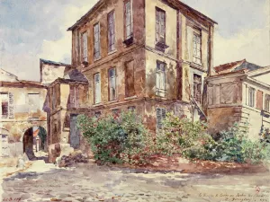 Maison de Cuvier au jardin des Plantes by Marie-Desire Bourgoin Oil Painting