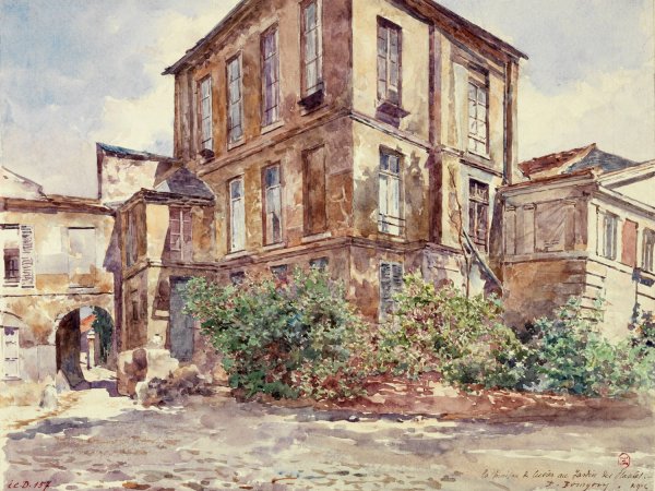 Maison de Cuvier au jardin des Plantes  by Marie-Desire Bourgoin - Hand-Painted Oil Painting Reproduction