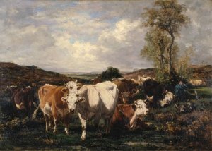Herd by Marie Dieterle Oil Painting