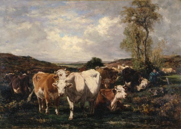 Herd  by Marie Dieterle - Hand-Painted Oil Painting Reproduction
