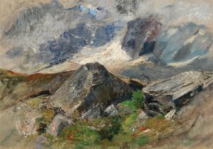 A Glacier in the Glockner Massif by Marie Egner Oil Painting