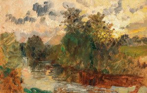 Am Bach by Marie Egner Oil Painting