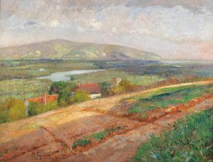 Blick gegen den Bisamberg by Marie Egner Oil Painting