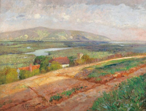 Blick gegen den Bisamberg by Marie Egner - Hand-Painted Oil Painting Reproduction