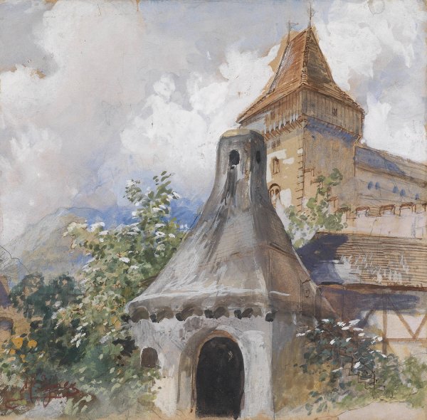 Burg und DOrrofen by Marie Egner - Hand-Painted Oil Painting Reproduction