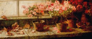 Flowering Azaleas by Marie Egner Oil Painting