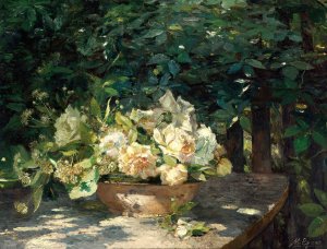 In der Laube by Marie Egner Oil Painting
