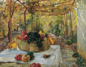 In der Pergola by Marie Egner Oil Painting