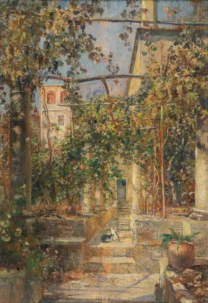 Klosterhof in Capri by Marie Egner Oil Painting