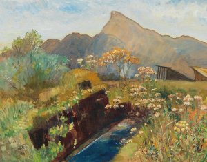 Late Summer on the Salzburger Moor near Untersberg by Marie Egner Oil Painting