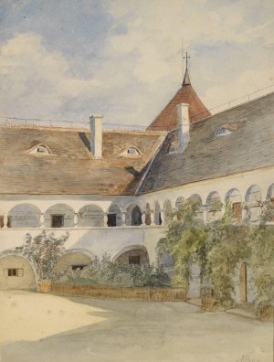 Maria Anzbach Arkadenhof by Marie Egner Oil Painting