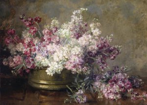 Schale mit Blumen by Marie Egner Oil Painting