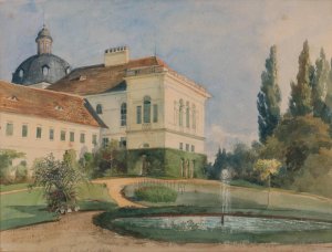 Schlosspark mit Springbrunnen by Marie Egner Oil Painting