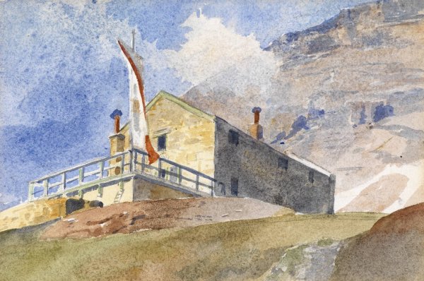 Schutzhaus am Grosglockner by Marie Egner - Hand-Painted Oil Painting Reproduction
