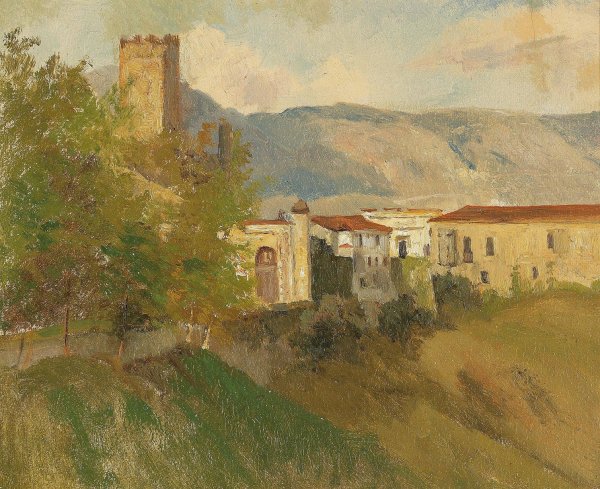 Sudliche Landschaft by Marie Egner - Hand-Painted Oil Painting Reproduction