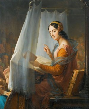 Novella D'andrea by Marie-Eleonore Godefroid Oil Painting