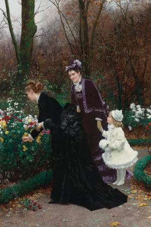 Le jardin de la Marraine by Marie-Francois Firmin-Girard Oil Painting
