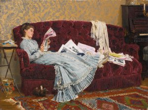 Sunday Afternoon by Marie-Francois Firmin-Girard Oil Painting