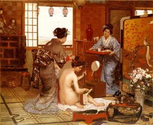 The Japanese Toilette by Marie-Francois Firmin-Girard Oil Painting