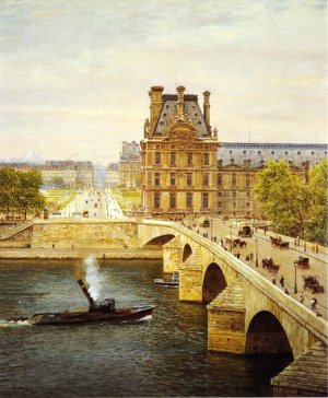 The Pont Royale and The Louvre, View of the Seine