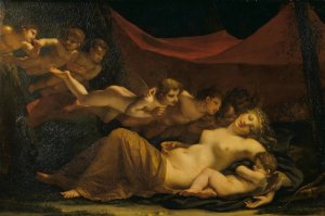 The Sleep of Venus by Marie-Francoise-Constance Mayer Oil Painting