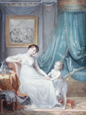 Portrait presume de Madame Marie-Alexandre Vincent et de son fils Andre by Marie-Gabrielle Capet Oil Painting