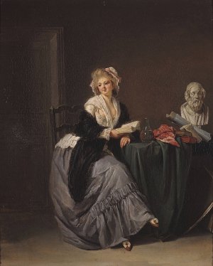 La Liseuse by Marie-Marc-Antoine Bilcoq Oil Painting