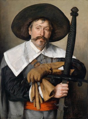 Landsknecht by Marie Muller Oil Painting