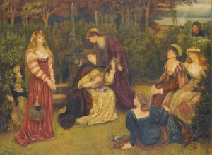 Fiammetta Singing Oil painting by Marie Spartali Stillman