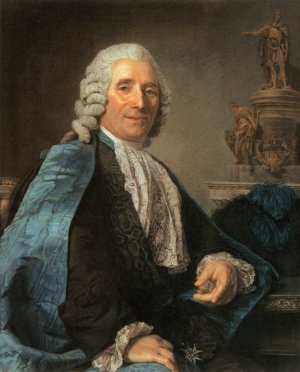 The Sculptor Jean-Baptiste Pigalle Oil painting by Marie-Suzanne Roslin