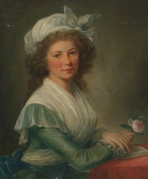 Portrait of a young lady by Marie Victoire Lemoine Oil Painting
