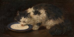 The Good Milk by Marie-Yvonne Laur Oil Painting