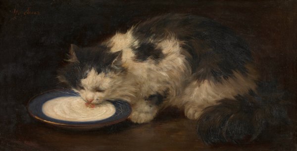 The Good Milk by Marie-Yvonne Laur - Hand-Painted Oil Painting Reproduction
