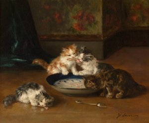 Who Will Get it by Marie-Yvonne Laur Oil Painting