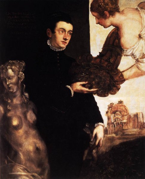 Portrait of Ottavio Strada by Marietta Robusti - Hand-Painted Oil Painting Reproduction