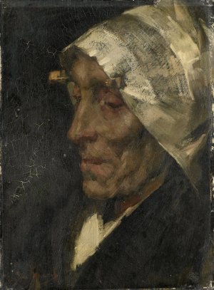 Vissersvrouw by Marinus Van Der Maarel Oil Painting