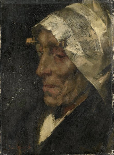 Main Product Photo of Vissersvrouw  Painting by Marinus Van Der Maarel
