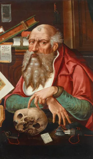 Saint Jerome in his Study by Marinus Van Reymerswaele Oil Painting