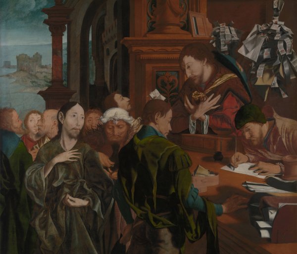 The Calling of Matthew  by Marinus Van Reymerswaele - Hand-Painted Oil Painting Reproduction