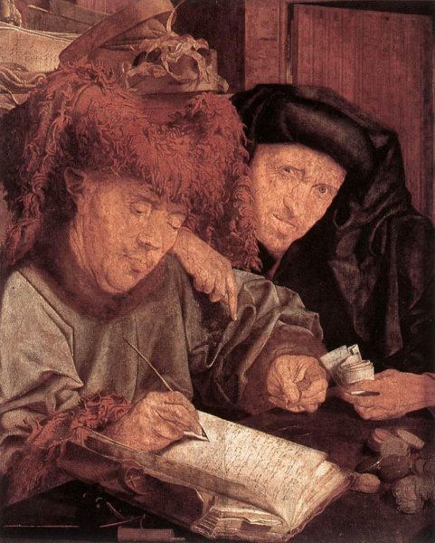 Main Product Photo of The Tax Collectors Painting by Marinus Van Reymerswaele