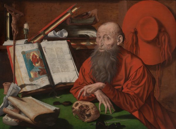 Saint Jerome  by Marinus Van Reymerswale - Hand-Painted Oil Painting Reproduction