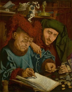 Tax collectors by Marinus Van Reymerswale Oil Painting