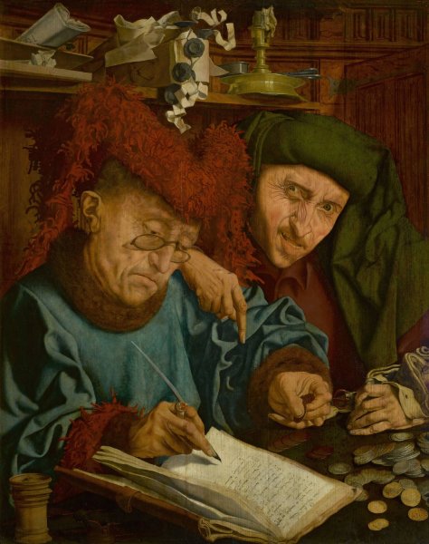 Tax collectors by Marinus Van Reymerswale - Hand-Painted Oil Painting Reproduction