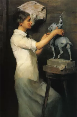 Portrait of Anna Vaughan Hyatt by Marion Boyd Allen Oil Painting