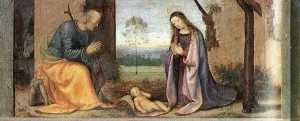 Birth of Christ painting by Mariotto Albertinelli