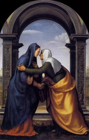Visitation painting by Mariotto Albertinelli