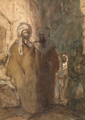 Arabs by Marius Bauer Oil Painting