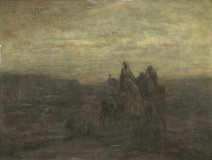 Caravan Oil painting by Marius Bauer
