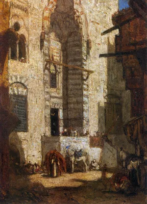 Mosque at Cairo by Marius Bauer Oil Painting