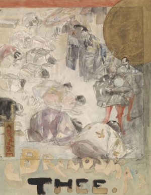 Ontwerp voor een affiche voor Brandsma's Thee by Marius Bauer Oil Painting